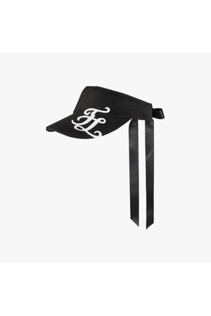 부클 로고 리본 바이저 (블랙)_BLACK-a