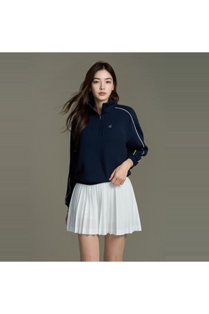 하프 집업 풀오버 티셔츠 (네이비)