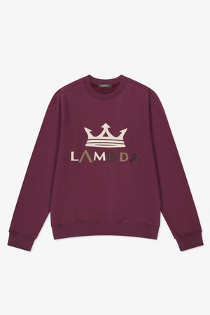 람다 남성 아트웍 스웨트셔츠 기모 가넷버건디 52456 골프 맨투맨 긴팔 스웨트셔츠_WINE-a