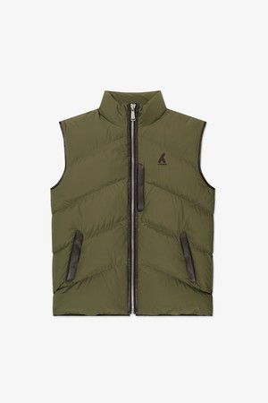 람다 남성 골프 베스트 헤비구스다운 필드모스 52416 골프 패딩 점퍼 아우터_GREEN-a