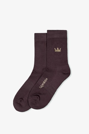 람다 여성 럭스 컴포트 삭스 MID 와인브라운 52919 골프 고급 패션 양말_WINE-a