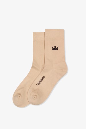 람다 여성 럭스 컴포트 삭스 MID 베이지 52917 골프 고급 패션 양말_BEIGE-a