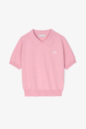람다 여성 서머 오로라 니트 폴로 데저트로즈 26321 여름 골프 카라니트_PINK-a