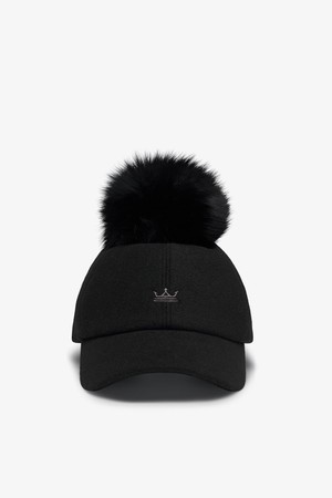 람다골프 골프모자 울 폼폼 골프캡 차콜블랙 26991_BLACK-a