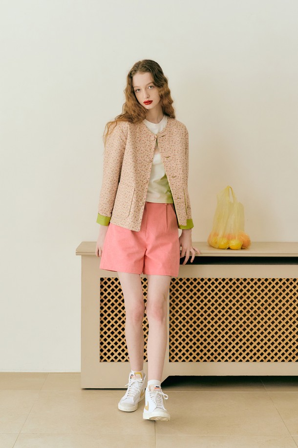 MARGARIN FINGERS - 쇼트팬츠 - [22SS] PIGMENT BERMUDA PANTS (PINK)