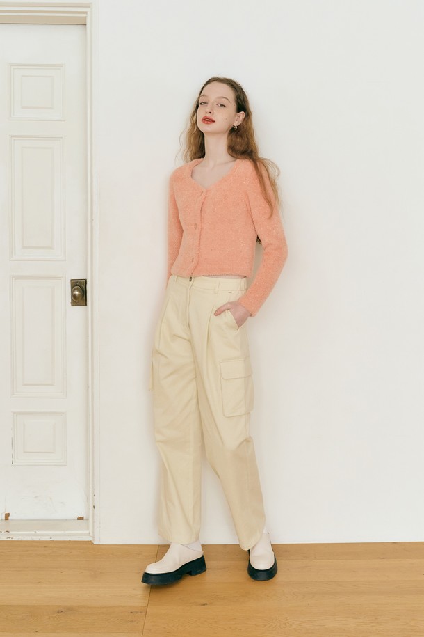 MARGARIN FINGERS - 롱/미디팬츠 - [22SS] CREAM CARGO PANTS (CREAM)