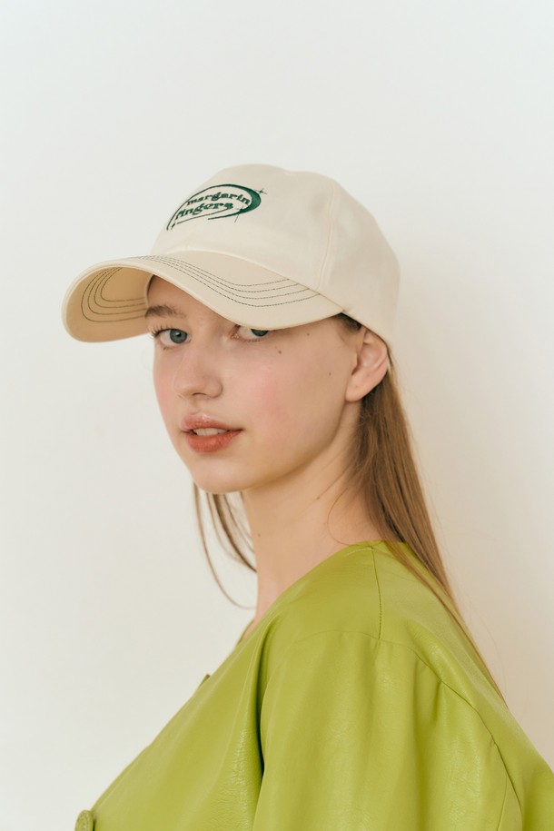 MARGARIN FINGERS - 모자 - [22SS] LOGO STITCH BALL CAP (CREAM)