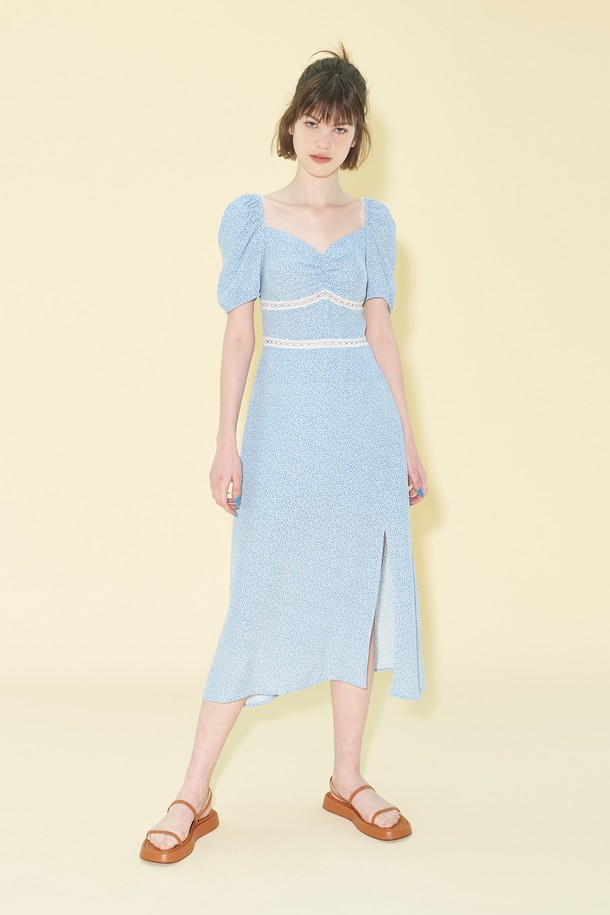 MARGARIN FINGERS - 반소매 원피스 - [22SS SUMMER] EMMA DRESS (BLUE)