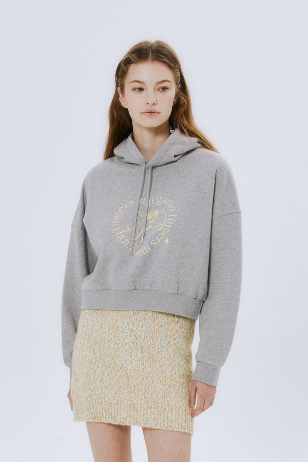 MARGARIN FINGERS - 후디 - [22FW] ANGEL LOGO HOODIE (LIGHT GREY)