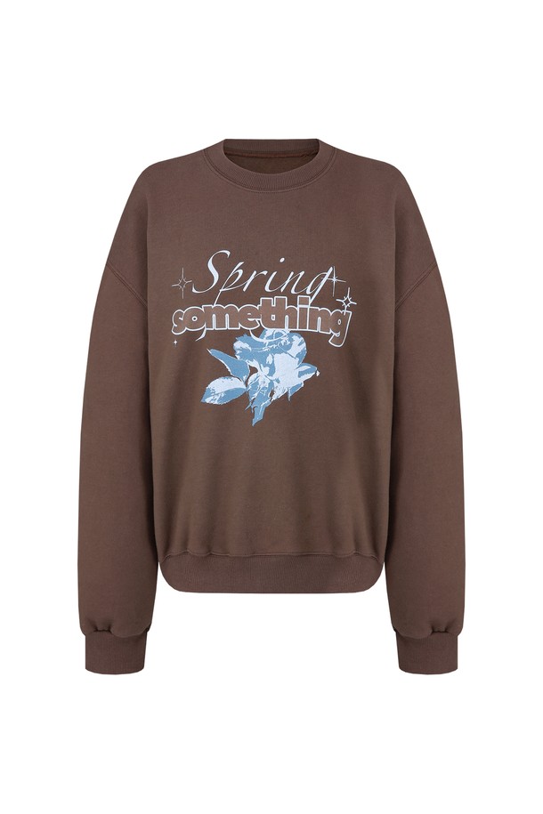 MARGARIN FINGERS - 스웻셔츠 - [22SS] SPRING SOMETHING SWEAT SHIRT (BROWN)