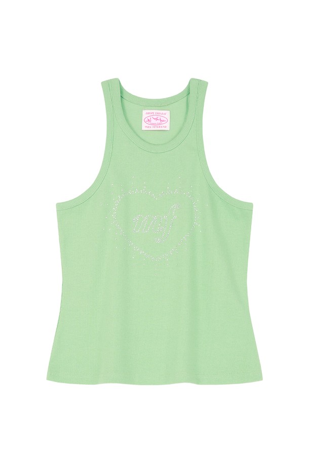 MARGARIN FINGERS - 민소매티셔츠 - [22SS SUMMER] MF HOTFIX SLEEVELESS (YELLOW GREEN)