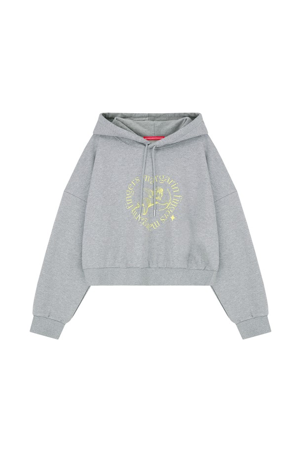 MARGARIN FINGERS - 후디 - [22FW] ANGEL LOGO HOODIE (LIGHT GREY)