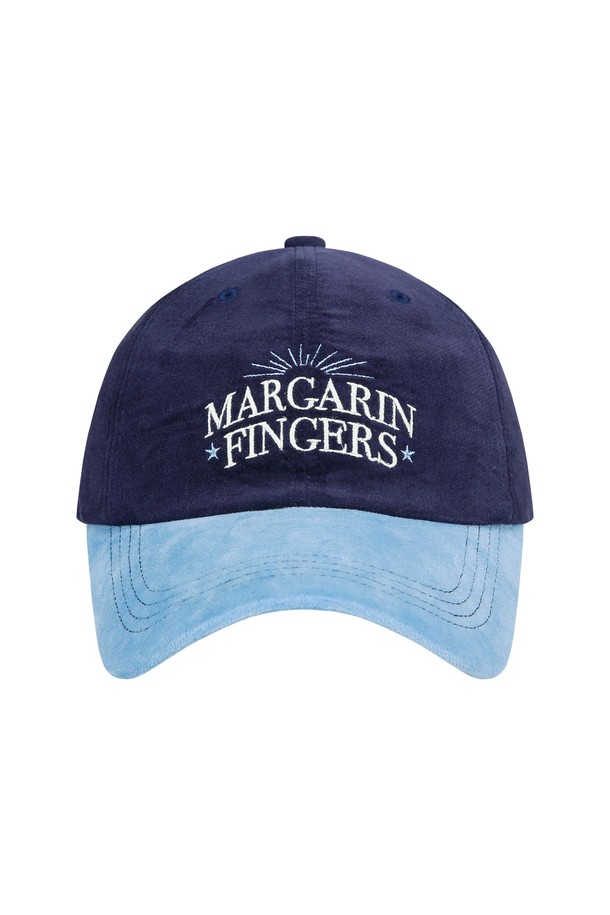 MARGARIN FINGERS - 모자 - [22FW] CORDUROY LOGO BALL CAP (NAVY)