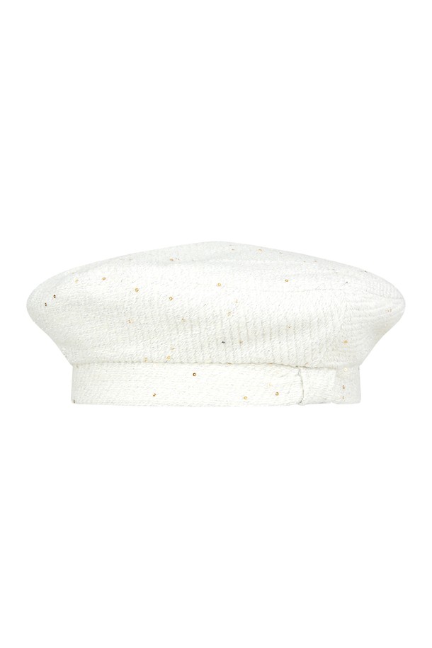 MARGARIN FINGERS - 모자 - [22WINTER] RIBBON TWEED BERET (IVORY)