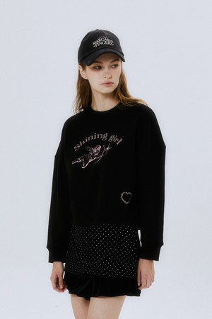 [22FW] SHINING GIRL SWEAT SHIRT (BLACK)