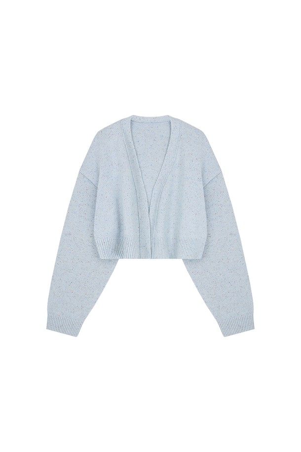 MARGARIN FINGERS - 가디건 - [23SPRING] PIPPING KNIT BOLERO (LIGHT BLUE)