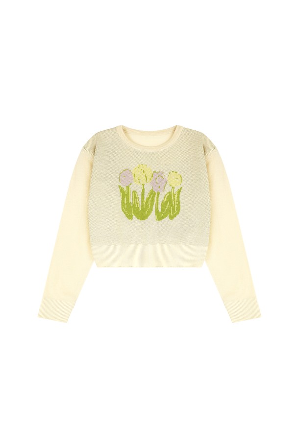 MARGARIN FINGERS - 스웨터 - [23SPRING] TULIP PULLOVER (CREAM)