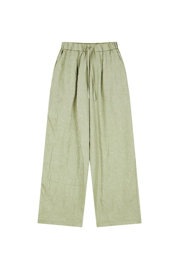 MARGARIN FINGERS - 롱/미디팬츠 - [23 SUMMER] WRINKLE RIBBON PANTS (MINT)