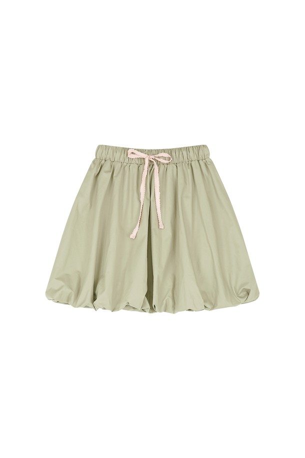 MARGARIN FINGERS - 미니스커트 - [23FW] RIBBON BALLOON SKIRT (OLIVE)