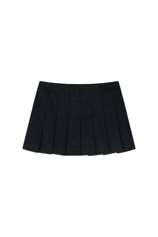 MARGARIN FINGERS - 미니스커트 - [23FW] LOW - RISE PLEATS SKORTS (DARK NAVY)