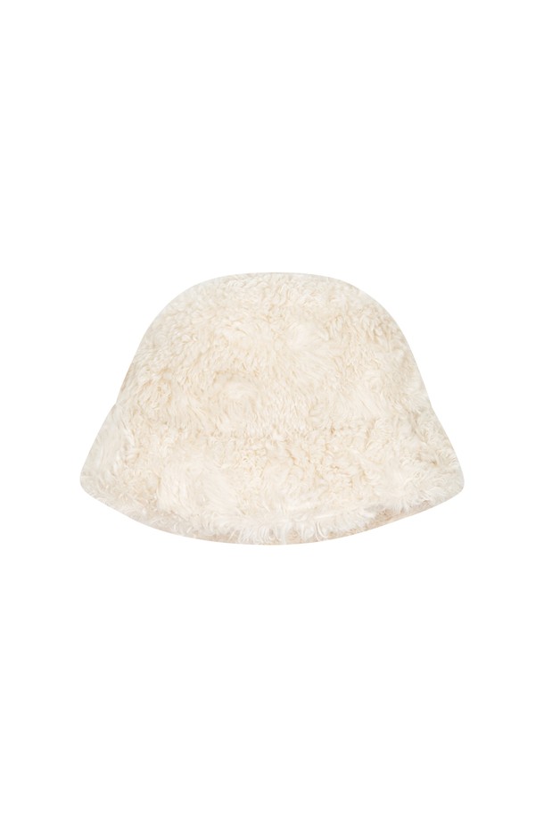 MARGARIN FINGERS - 모자 - [23WINTER] FURRY BUCKET HAT (CREAM)