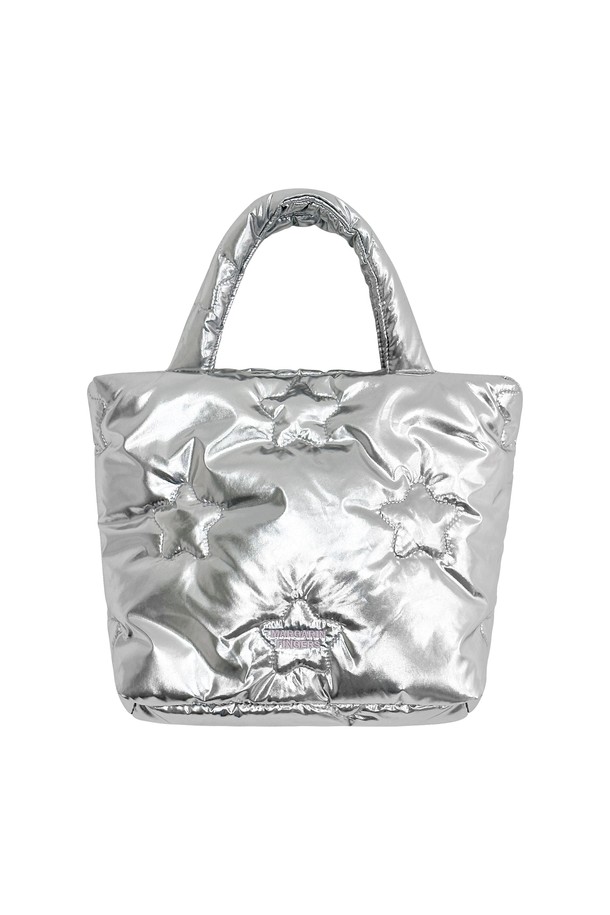 MARGARIN FINGERS - 여성 가방 - [23WINTER] STAR QUILTED TOTE BAG (SILVER)