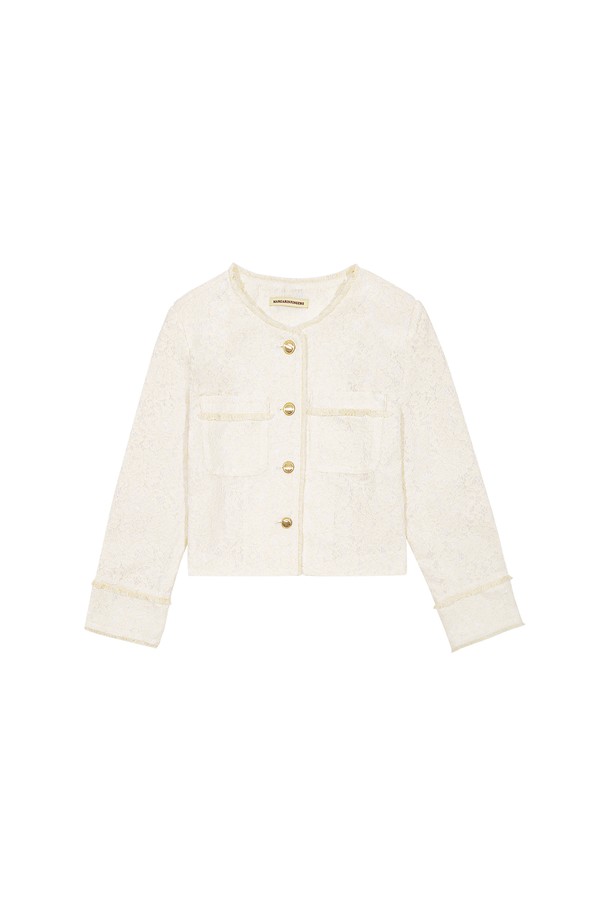 MARGARIN FINGERS - 자켓 - [24SP] LACE FRINGE JACKET (IVORY)