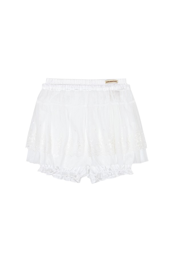 MARGARIN FINGERS - 미니스커트 - [24SP] LACE TUTU SKIRT PANTS (WHITE)