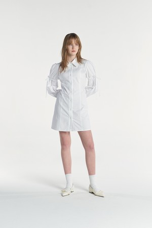 [23SPRING] PUFF SHIRT ONE PIECE (WHITE)