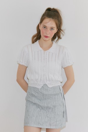 [23 SUMMER] PETIT CROCHET KNIT (WHITE)