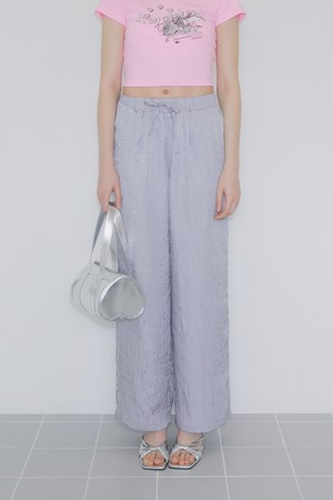 [23 SUMMER] WRINKLE RIBBON PANTS (SMOKE VIOLET)