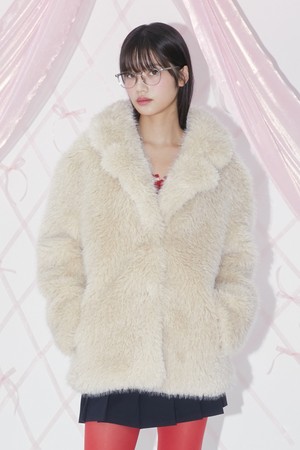 [23WINTER] GRACE FUR JACKET (BEIGE)