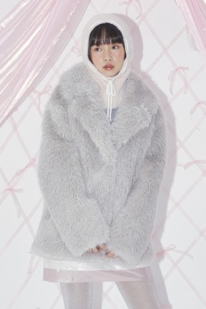 [23WINTER] GRACE FUR JACKET (GREY)