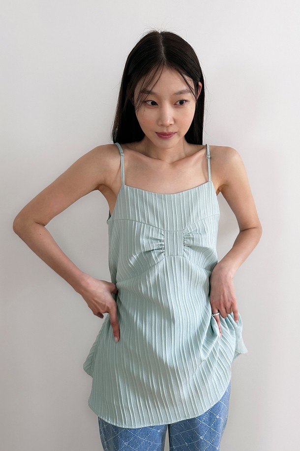 MARGARIN FINGERS - 민소매 원피스 - [24MID CAPSULE] BLOOMING RIBBON ONE-PIECE (MINT)