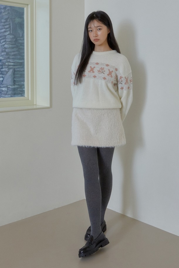 MARGARIN FINGERS - 스웨터 - [24FW] RABBIT WOOL SWEATER (IVORY)