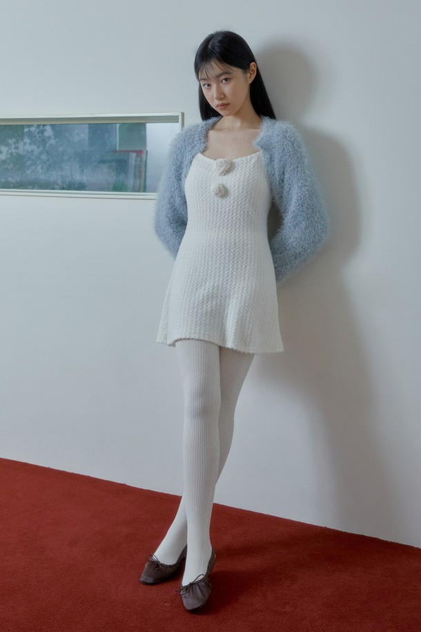 MARGARIN FINGERS - 민소매 원피스 - [24FW] ROSY KNIT ONE-PIECE (CREAM)