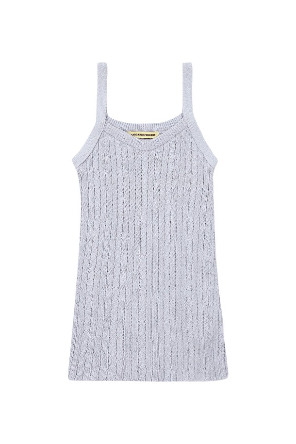 MARGARIN FINGERS - 민소매티셔츠 - [24MID CAPSULE] TWIST SLEEVELESS KNIT (LIGHT BLUE)