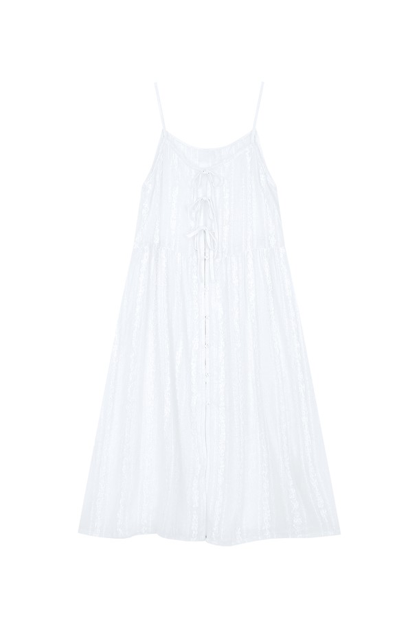 MARGARIN FINGERS - 민소매 원피스 - [24MID CAPSULE] LACE CHIFFON ONE PIECE (WHITE)