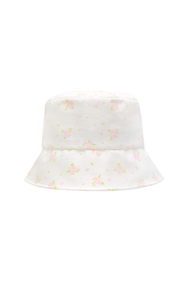 MARGARIN FINGERS - 모자 - [24SUMMER] FLORAL BUCKET HAT (LIGHT PINK)