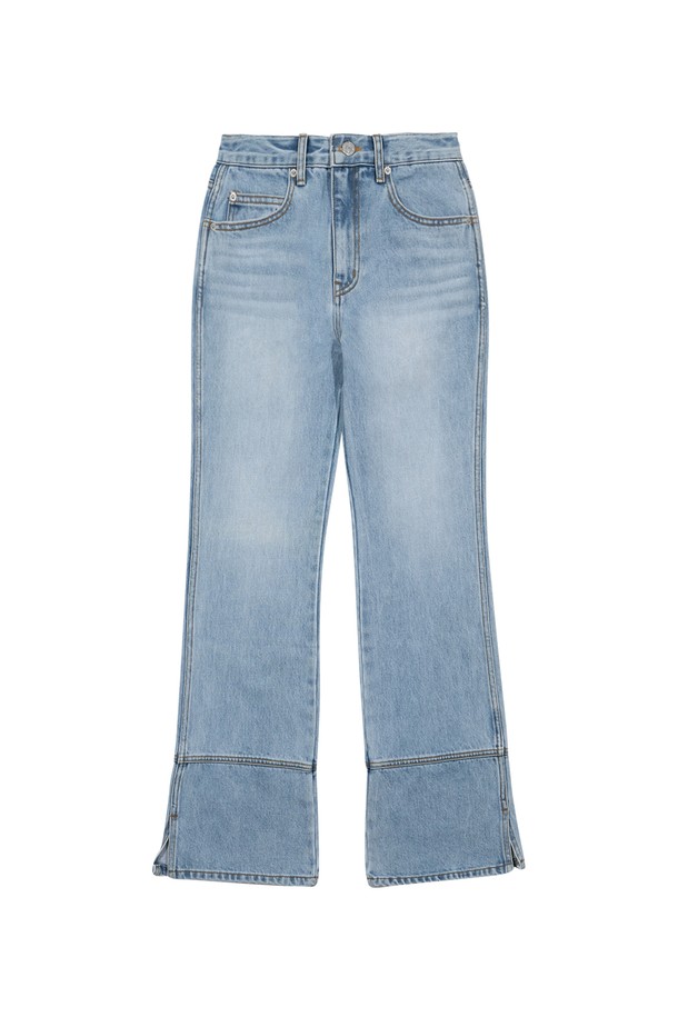 MARGARIN FINGERS - 데님 - [24FW] SEMI BOOT-CUT DENIM PANTS (LIGHT BLUE)