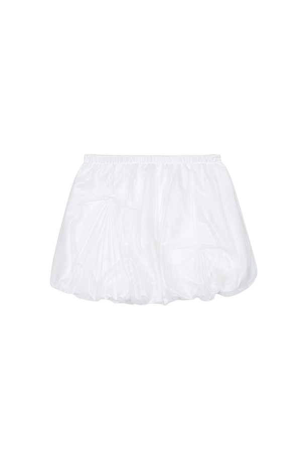 MARGARIN FINGERS - 미니스커트 - [24FW] SHEER BALLOON SKIRT (WHITE)