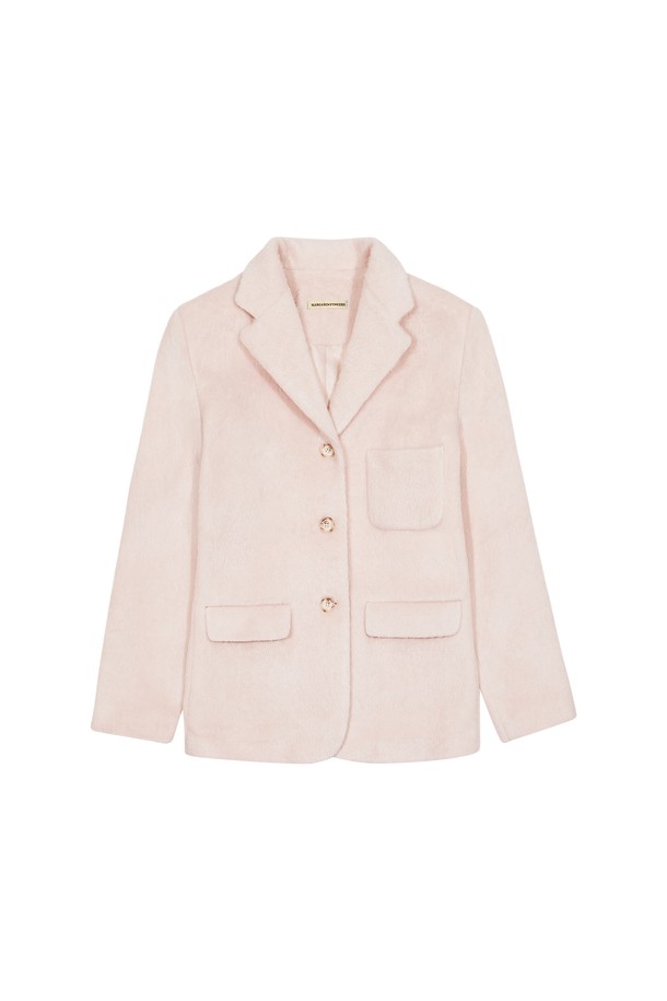 MARGARIN FINGERS - 자켓 - [12/2예약발송][24FW] HAIRY WOOL JACKET (LIGHT PINK)