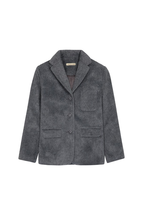 MARGARIN FINGERS - 자켓 - [24FW] HAIRY WOOL JACKET (CHARCOAL)