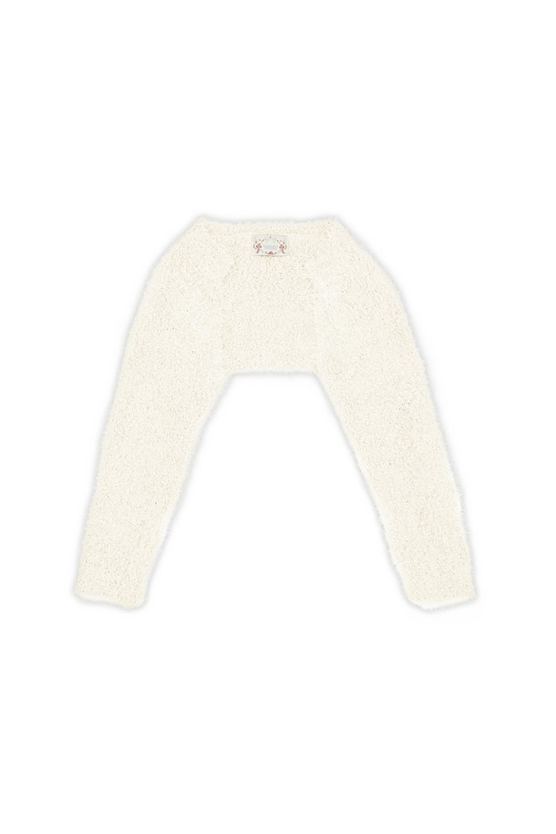 MARGARIN FINGERS - 가디건 - [24FW] POM POM KNIT BOLERO (CREAM)