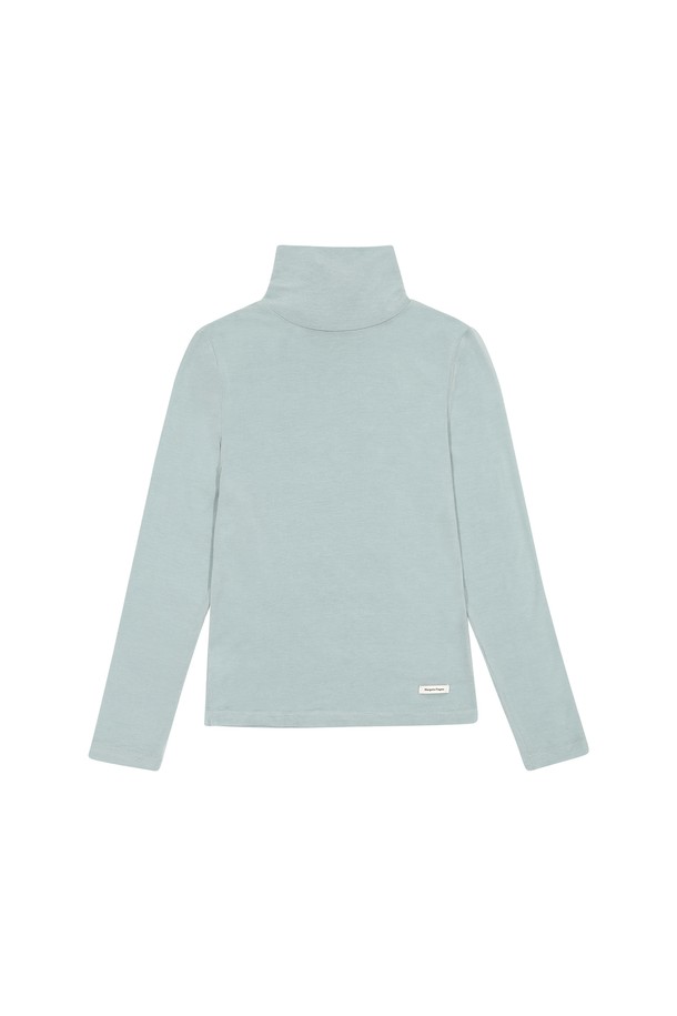 MARGARIN FINGERS - 긴소매 티셔츠 - [24FW] BASIC TENCEL POLAR T-SHIRT (LIGHT BLUE)