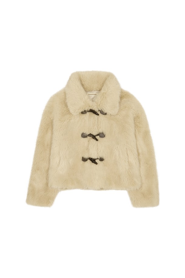 MARGARIN FINGERS - 자켓 - [24WINTER] TOGGLE FUR JACKET (BEIGE)