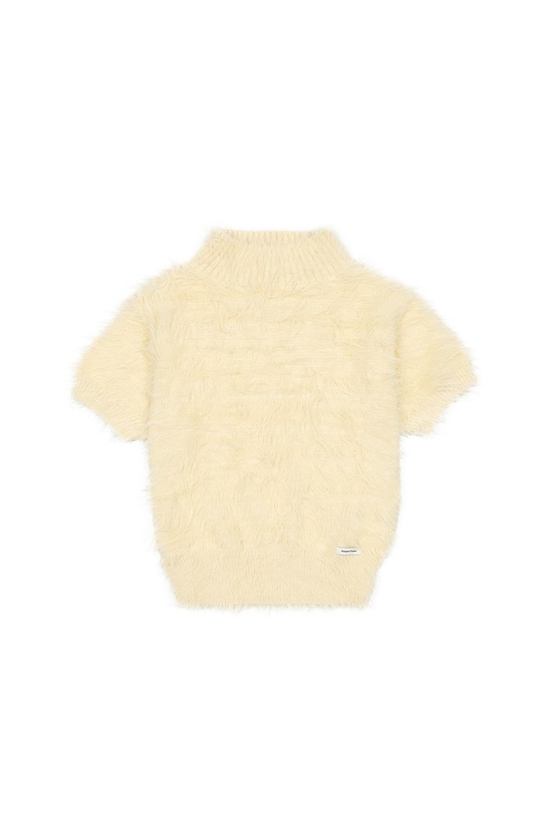 MARGARIN FINGERS - 스웨터 - [24WINTER] HAIRY HIGH NECK KNIT (LIGHT YELLOW)