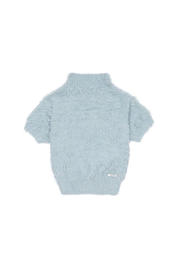 MARGARIN FINGERS - 스웨터 - [24WINTER] HAIRY HIGH NECK KNIT (LIGHT BLUE)