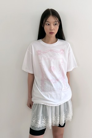 [24MID CAPSULE] LUCKY CLOVER BOXY T-SHIRT (WHITE)