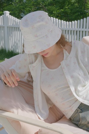 [24SUMMER] FLORAL BUCKET HAT (LIGHT PINK)